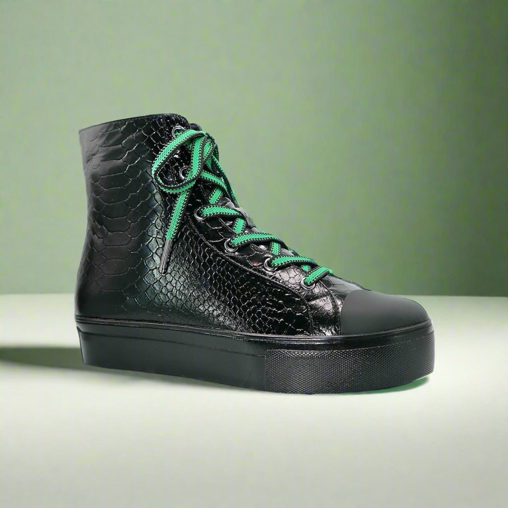 Michaela V Lucra Black Sneakers