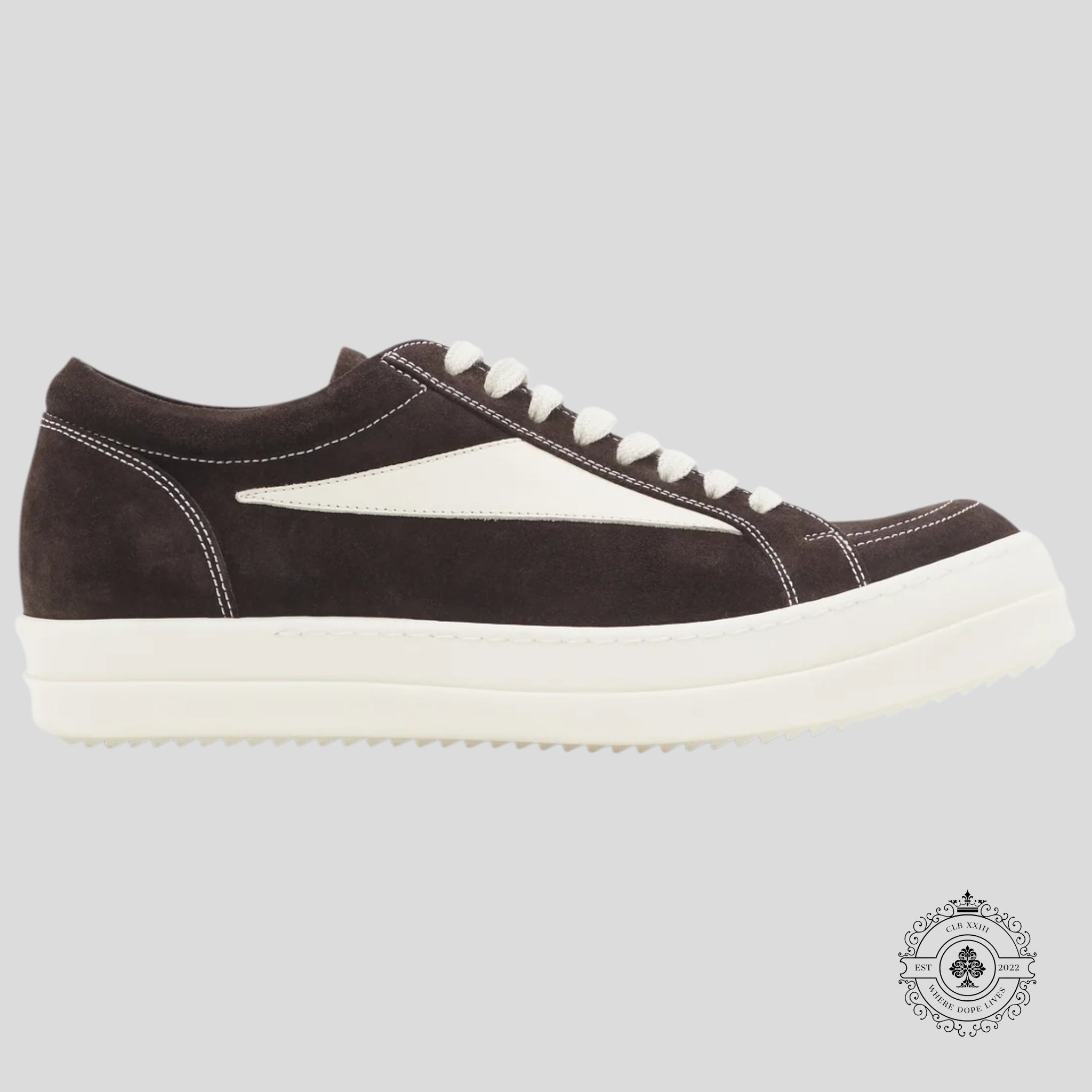 Rick Owens Hollywood Vintage Sneaker in Mahogany