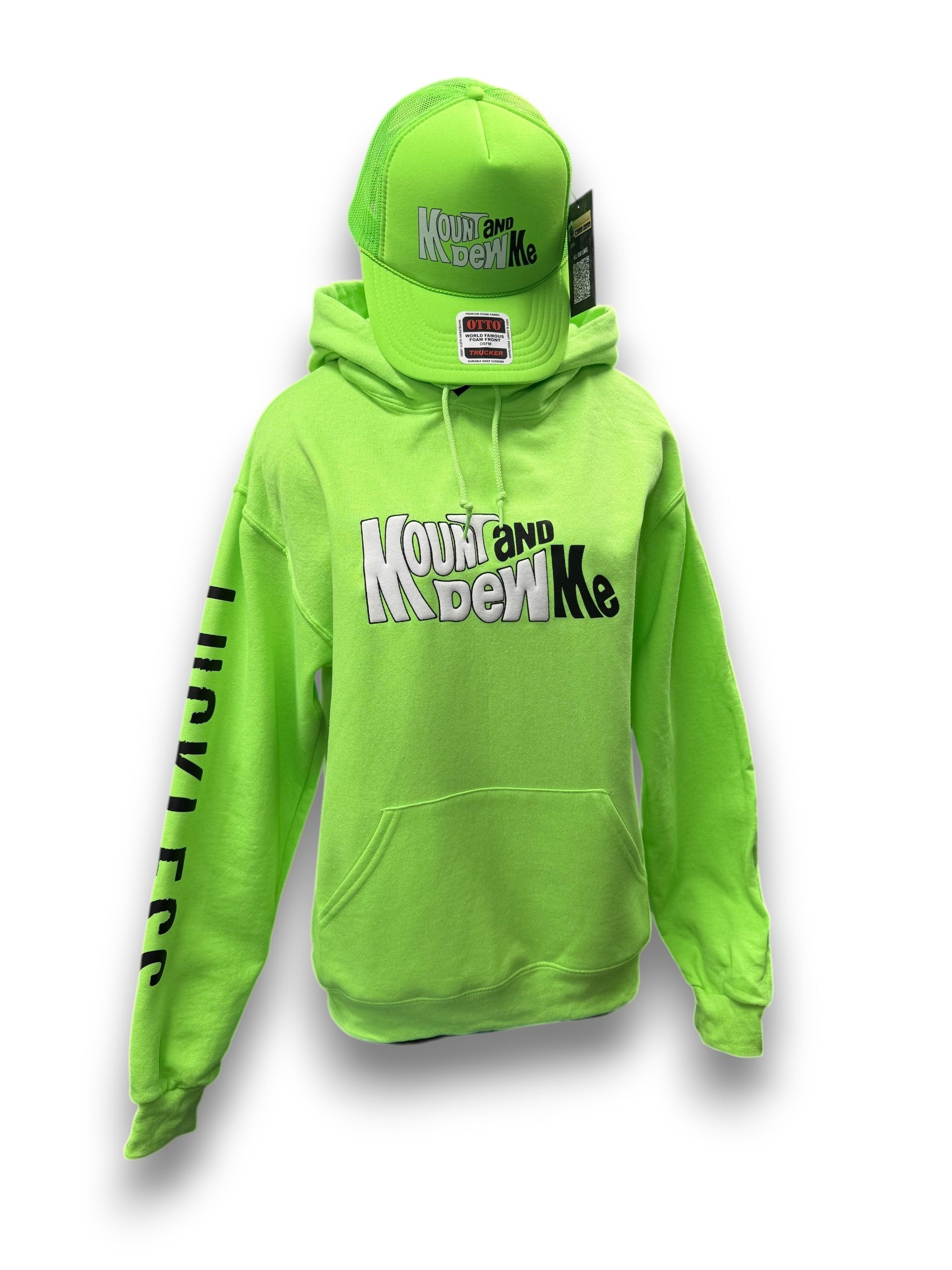Mount and Dew Me | Funny Neon Green Men's and Women's Streetwear Hoodie